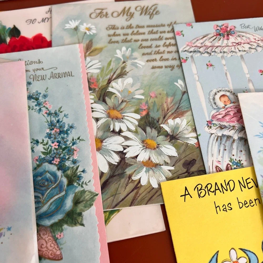 Vintage 1940-60s Greeting Card Lot of 14 Graduation Easter holiday‎ Ephemera